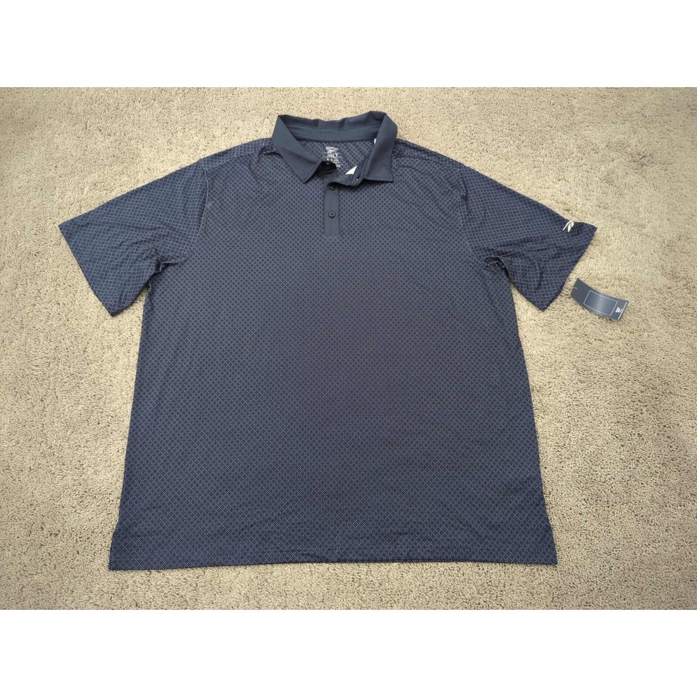 Reebok Polo Shirt Mens 3XLT TALL Blue Speedwick Golf Athletic Casual